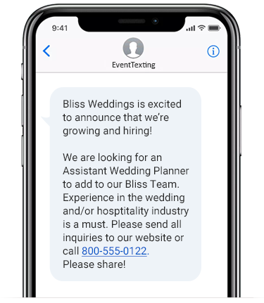 Text Messaging for Wedding Planners