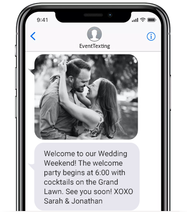 Group MMS text - Wedding